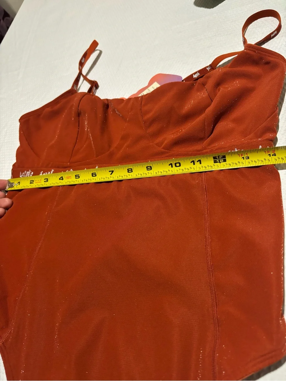 YITTY Rust Orange Shimmer One-Piece - Picture 10 of 16